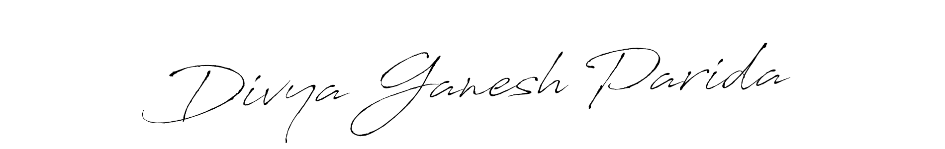 Divya Ganesh Parida stylish signature style. Best Handwritten Sign (Antro_Vectra) for my name. Handwritten Signature Collection Ideas for my name Divya Ganesh Parida. Divya Ganesh Parida signature style 6 images and pictures png