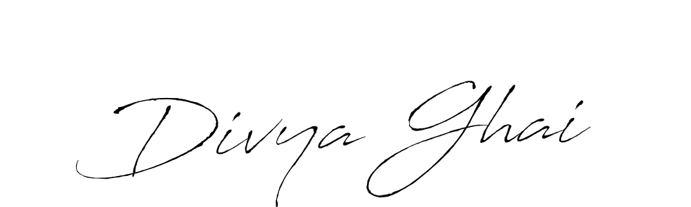 Design your own signature with our free online signature maker. With this signature software, you can create a handwritten (Antro_Vectra) signature for name Divya Ghai. Divya Ghai signature style 6 images and pictures png