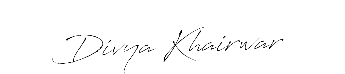 Design your own signature with our free online signature maker. With this signature software, you can create a handwritten (Antro_Vectra) signature for name Divya Khairwar. Divya Khairwar signature style 6 images and pictures png