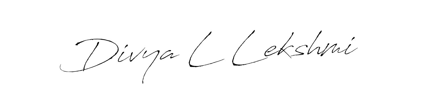 How to make Divya L Lekshmi signature? Antro_Vectra is a professional autograph style. Create handwritten signature for Divya L Lekshmi name. Divya L Lekshmi signature style 6 images and pictures png