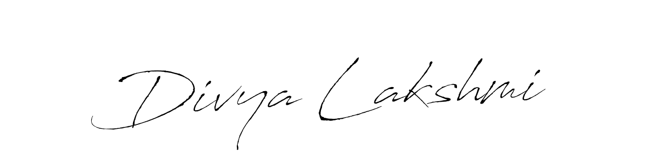 Create a beautiful signature design for name Divya Lakshmi. With this signature (Antro_Vectra) fonts, you can make a handwritten signature for free. Divya Lakshmi signature style 6 images and pictures png