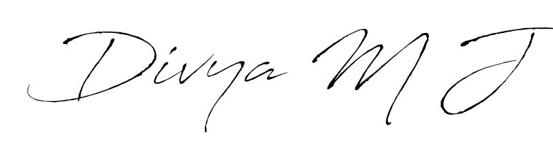 If you are searching for the best signature style for your name Divya M J, here we have designed multiple signature styles using Antro_Vectra. Divya M J signature style 6 images and pictures png