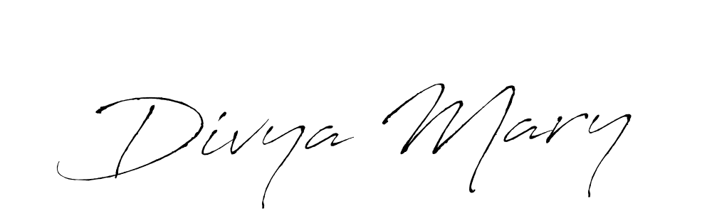 Design your own signature with our free online signature maker. With this signature software, you can create a handwritten (Antro_Vectra) signature for name Divya Mary. Divya Mary signature style 6 images and pictures png