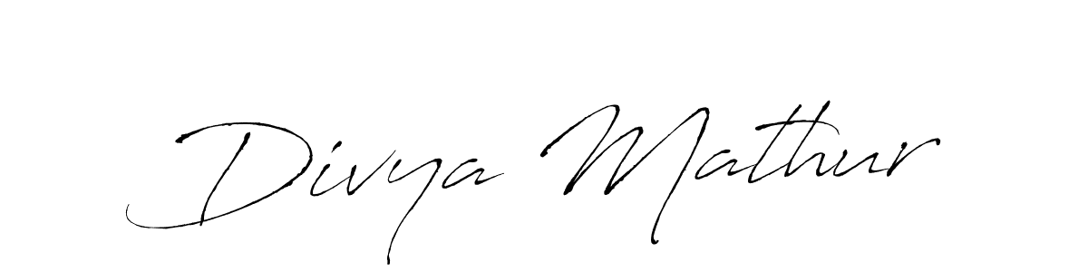 Design your own signature with our free online signature maker. With this signature software, you can create a handwritten (Antro_Vectra) signature for name Divya Mathur. Divya Mathur signature style 6 images and pictures png