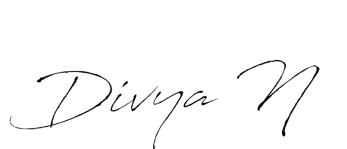 Make a beautiful signature design for name Divya N. Use this online signature maker to create a handwritten signature for free. Divya N signature style 6 images and pictures png