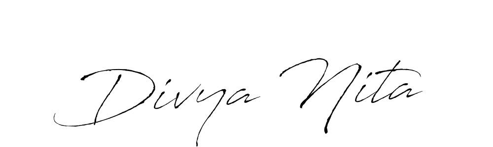 Design your own signature with our free online signature maker. With this signature software, you can create a handwritten (Antro_Vectra) signature for name Divya Nita. Divya Nita signature style 6 images and pictures png