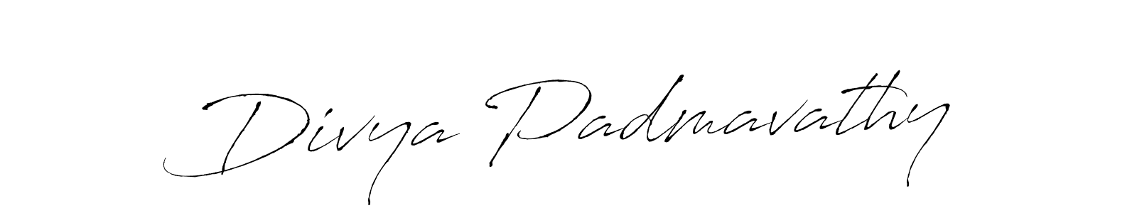 Make a beautiful signature design for name Divya Padmavathy. With this signature (Antro_Vectra) style, you can create a handwritten signature for free. Divya Padmavathy signature style 6 images and pictures png