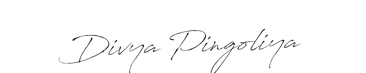 Create a beautiful signature design for name Divya Pingoliya. With this signature (Antro_Vectra) fonts, you can make a handwritten signature for free. Divya Pingoliya signature style 6 images and pictures png