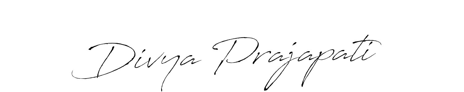 Design your own signature with our free online signature maker. With this signature software, you can create a handwritten (Antro_Vectra) signature for name Divya Prajapati. Divya Prajapati signature style 6 images and pictures png