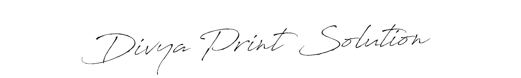 Make a beautiful signature design for name Divya Print Solution. With this signature (Antro_Vectra) style, you can create a handwritten signature for free. Divya Print Solution signature style 6 images and pictures png