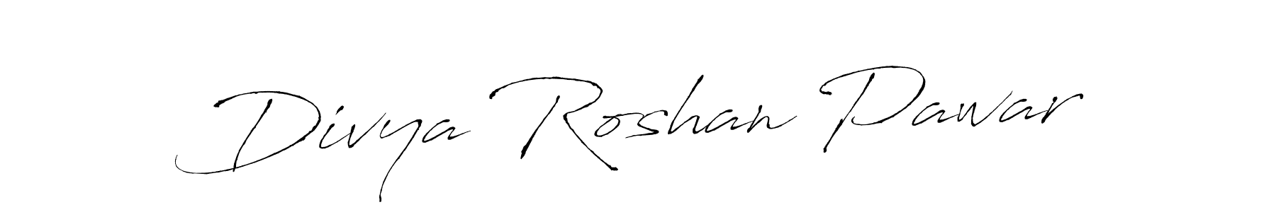 How to make Divya Roshan Pawar signature? Antro_Vectra is a professional autograph style. Create handwritten signature for Divya Roshan Pawar name. Divya Roshan Pawar signature style 6 images and pictures png
