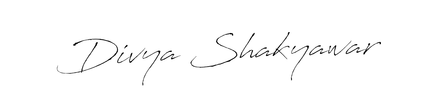 How to make Divya Shakyawar name signature. Use Antro_Vectra style for creating short signs online. This is the latest handwritten sign. Divya Shakyawar signature style 6 images and pictures png