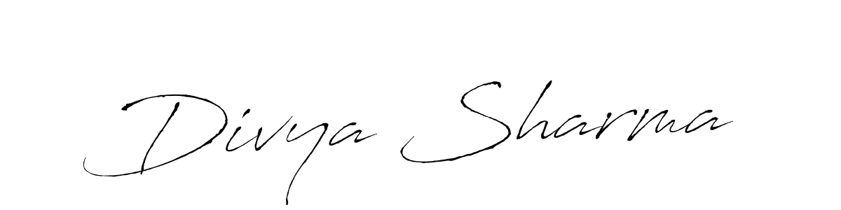 Divya Sharma stylish signature style. Best Handwritten Sign (Antro_Vectra) for my name. Handwritten Signature Collection Ideas for my name Divya Sharma. Divya Sharma signature style 6 images and pictures png