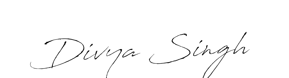 Create a beautiful signature design for name Divya Singh. With this signature (Antro_Vectra) fonts, you can make a handwritten signature for free. Divya Singh signature style 6 images and pictures png