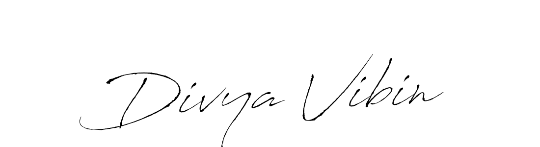 Design your own signature with our free online signature maker. With this signature software, you can create a handwritten (Antro_Vectra) signature for name Divya Vibin. Divya Vibin signature style 6 images and pictures png