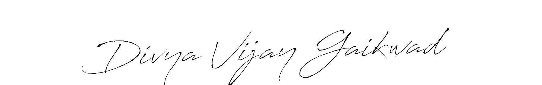 This is the best signature style for the Divya Vijay Gaikwad name. Also you like these signature font (Antro_Vectra). Mix name signature. Divya Vijay Gaikwad signature style 6 images and pictures png