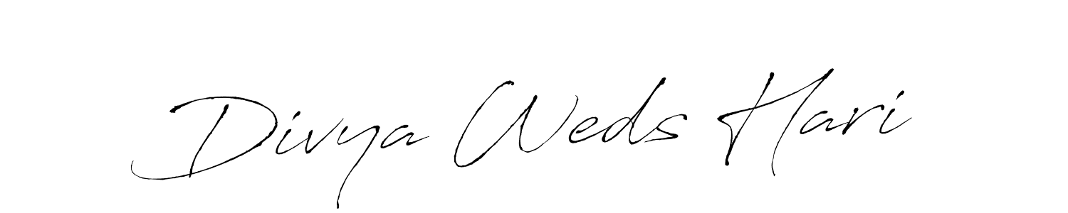 Make a beautiful signature design for name Divya Weds Hari. With this signature (Antro_Vectra) style, you can create a handwritten signature for free. Divya Weds Hari signature style 6 images and pictures png