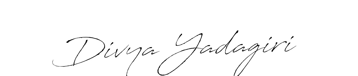 Make a beautiful signature design for name Divya Yadagiri. With this signature (Antro_Vectra) style, you can create a handwritten signature for free. Divya Yadagiri signature style 6 images and pictures png