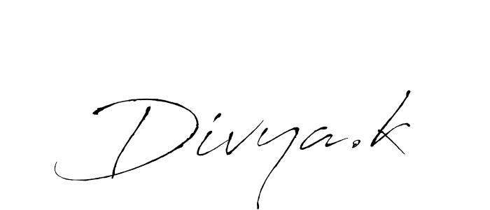 It looks lik you need a new signature style for name Divya.k. Design unique handwritten (Antro_Vectra) signature with our free signature maker in just a few clicks. Divya.k signature style 6 images and pictures png