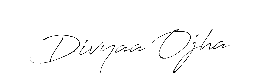 Create a beautiful signature design for name Divyaa Ojha. With this signature (Antro_Vectra) fonts, you can make a handwritten signature for free. Divyaa Ojha signature style 6 images and pictures png