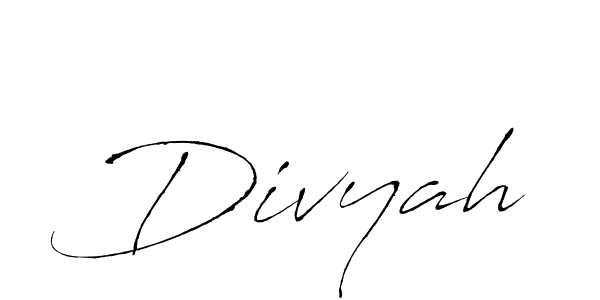 Make a beautiful signature design for name Divyah. With this signature (Antro_Vectra) style, you can create a handwritten signature for free. Divyah signature style 6 images and pictures png
