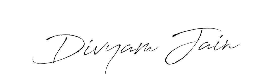 You should practise on your own different ways (Antro_Vectra) to write your name (Divyam Jain) in signature. don't let someone else do it for you. Divyam Jain signature style 6 images and pictures png