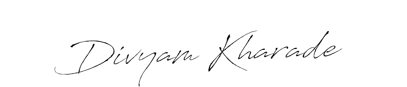 Create a beautiful signature design for name Divyam Kharade. With this signature (Antro_Vectra) fonts, you can make a handwritten signature for free. Divyam Kharade signature style 6 images and pictures png