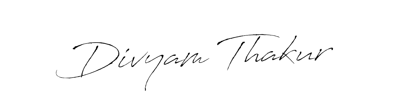 Divyam Thakur stylish signature style. Best Handwritten Sign (Antro_Vectra) for my name. Handwritten Signature Collection Ideas for my name Divyam Thakur. Divyam Thakur signature style 6 images and pictures png