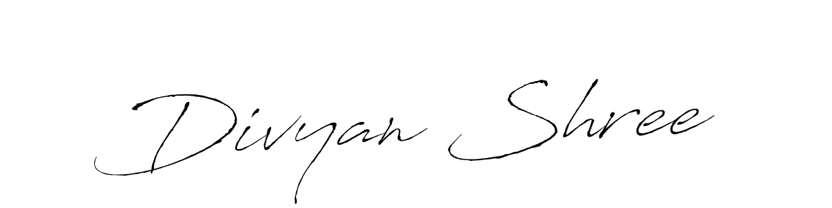 Design your own signature with our free online signature maker. With this signature software, you can create a handwritten (Antro_Vectra) signature for name Divyan Shree. Divyan Shree signature style 6 images and pictures png