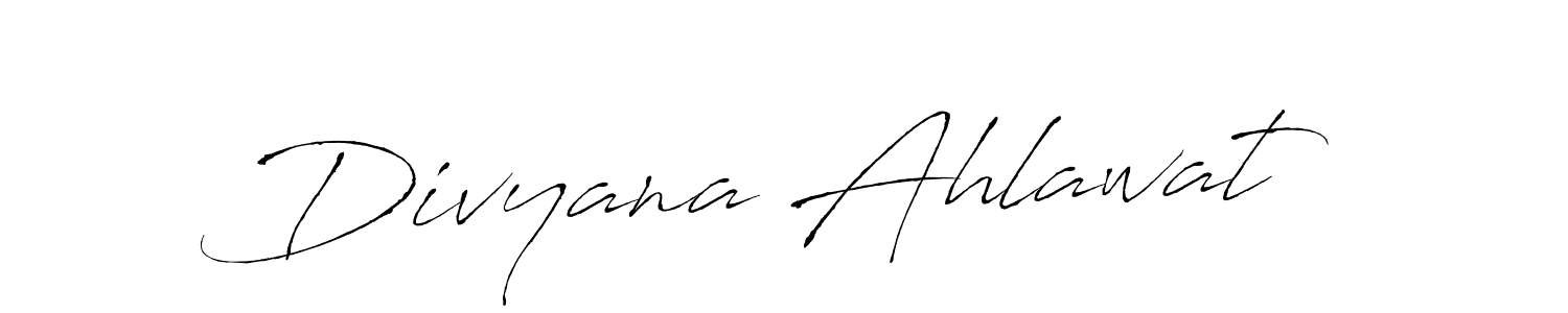 Make a short Divyana Ahlawat signature style. Manage your documents anywhere anytime using Antro_Vectra. Create and add eSignatures, submit forms, share and send files easily. Divyana Ahlawat signature style 6 images and pictures png