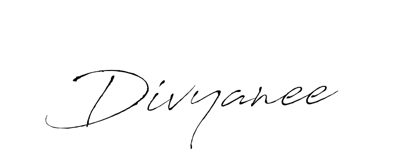 Create a beautiful signature design for name Divyanee. With this signature (Antro_Vectra) fonts, you can make a handwritten signature for free. Divyanee signature style 6 images and pictures png