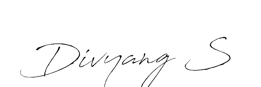 Divyang S stylish signature style. Best Handwritten Sign (Antro_Vectra) for my name. Handwritten Signature Collection Ideas for my name Divyang S. Divyang S signature style 6 images and pictures png