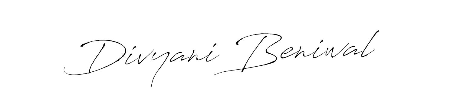 Design your own signature with our free online signature maker. With this signature software, you can create a handwritten (Antro_Vectra) signature for name Divyani Beniwal. Divyani Beniwal signature style 6 images and pictures png