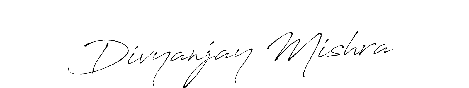 Create a beautiful signature design for name Divyanjay Mishra. With this signature (Antro_Vectra) fonts, you can make a handwritten signature for free. Divyanjay Mishra signature style 6 images and pictures png