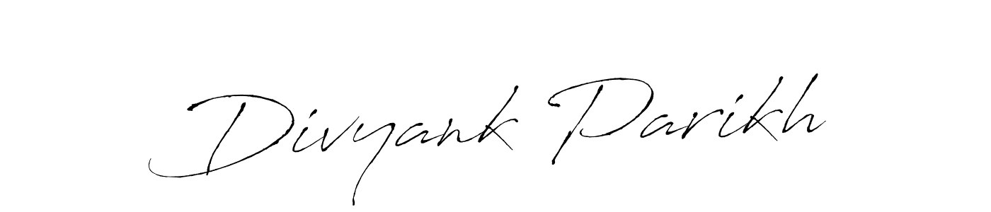 Divyank Parikh stylish signature style. Best Handwritten Sign (Antro_Vectra) for my name. Handwritten Signature Collection Ideas for my name Divyank Parikh. Divyank Parikh signature style 6 images and pictures png
