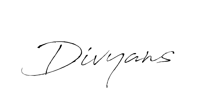 Divyans stylish signature style. Best Handwritten Sign (Antro_Vectra) for my name. Handwritten Signature Collection Ideas for my name Divyans. Divyans signature style 6 images and pictures png