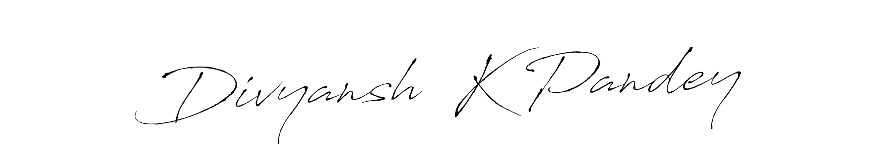 How to make Divyansh  K Pandey signature? Antro_Vectra is a professional autograph style. Create handwritten signature for Divyansh  K Pandey name. Divyansh  K Pandey signature style 6 images and pictures png