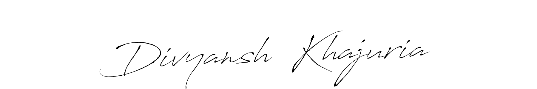 How to make Divyansh  Khajuria signature? Antro_Vectra is a professional autograph style. Create handwritten signature for Divyansh  Khajuria name. Divyansh  Khajuria signature style 6 images and pictures png