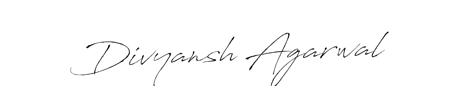 Divyansh Agarwal stylish signature style. Best Handwritten Sign (Antro_Vectra) for my name. Handwritten Signature Collection Ideas for my name Divyansh Agarwal. Divyansh Agarwal signature style 6 images and pictures png