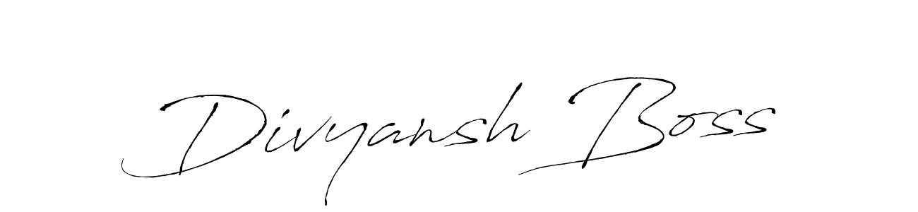 You can use this online signature creator to create a handwritten signature for the name Divyansh Boss. This is the best online autograph maker. Divyansh Boss signature style 6 images and pictures png