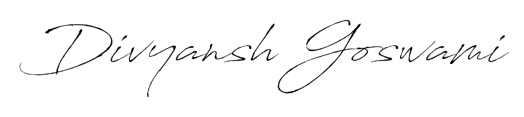 Master the art of signing with Divyansh Goswami written in fluent Antro_Vectra script. A great template to practice and refine your handwriting. Divyansh Goswami signature style 6 images and pictures png