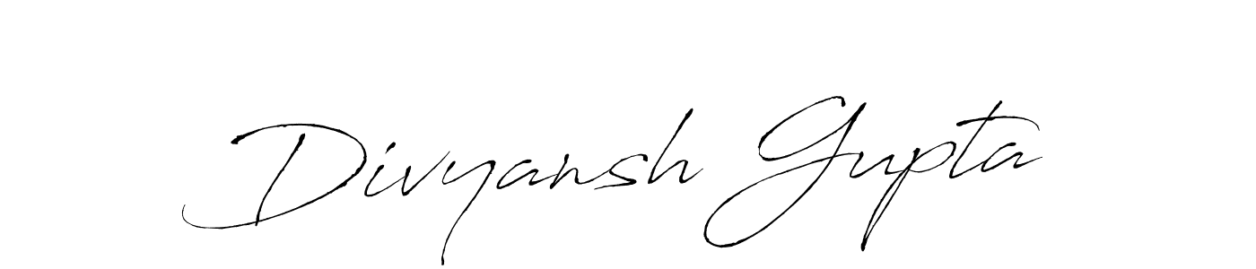 Design your own signature with our free online signature maker. With this signature software, you can create a handwritten (Antro_Vectra) signature for name Divyansh Gupta. Divyansh Gupta signature style 6 images and pictures png