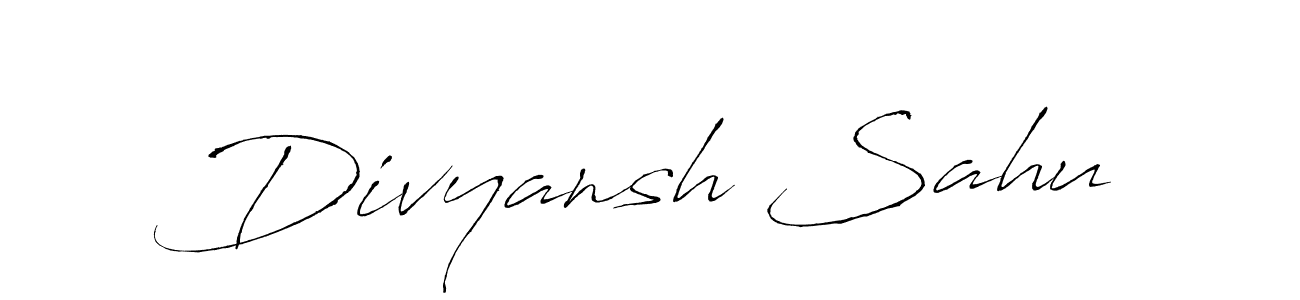 Divyansh Sahu stylish signature style. Best Handwritten Sign (Antro_Vectra) for my name. Handwritten Signature Collection Ideas for my name Divyansh Sahu. Divyansh Sahu signature style 6 images and pictures png