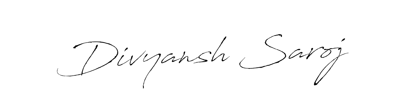 How to make Divyansh Saroj name signature. Use Antro_Vectra style for creating short signs online. This is the latest handwritten sign. Divyansh Saroj signature style 6 images and pictures png