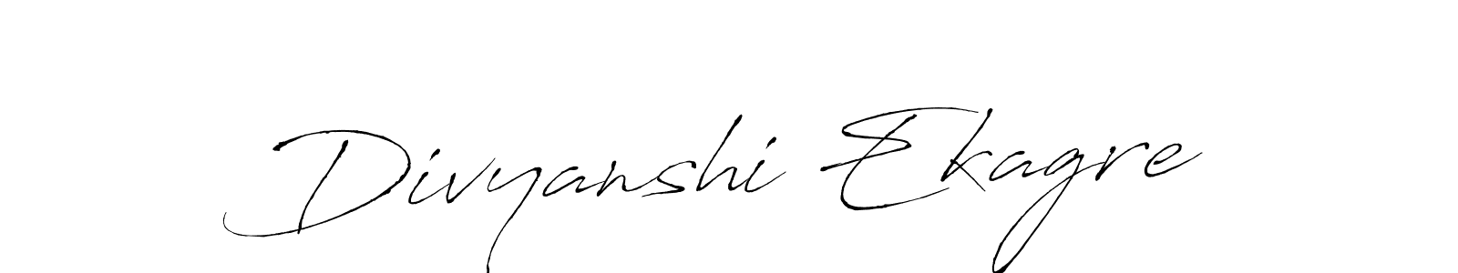 Create a beautiful signature design for name Divyanshi Ekagre. With this signature (Antro_Vectra) fonts, you can make a handwritten signature for free. Divyanshi Ekagre signature style 6 images and pictures png