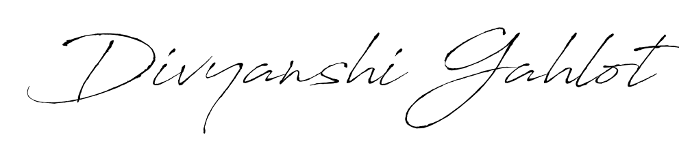Achieve flawless digital penmanship with Divyanshi Gahlot name in Antro_Vectra font. The perfect tool for creating online signatures. Divyanshi Gahlot signature style 6 images and pictures png