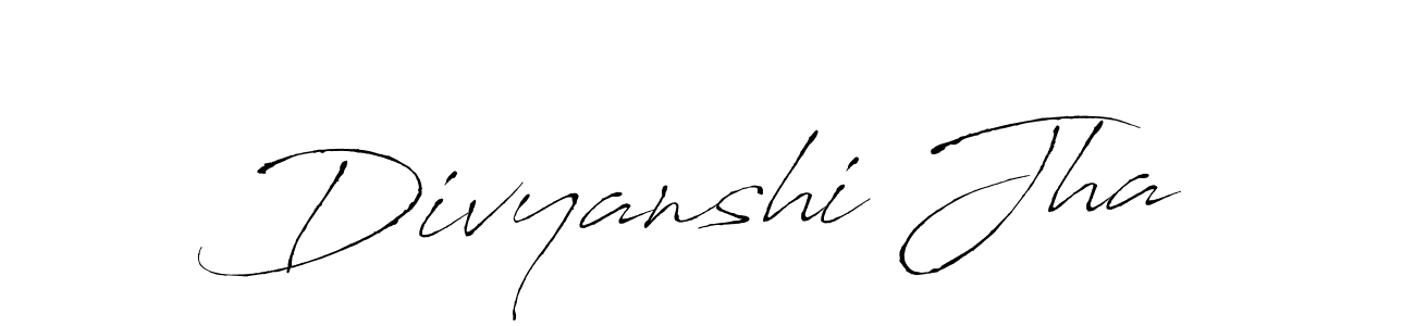 Divyanshi Jha stylish signature style. Best Handwritten Sign (Antro_Vectra) for my name. Handwritten Signature Collection Ideas for my name Divyanshi Jha. Divyanshi Jha signature style 6 images and pictures png