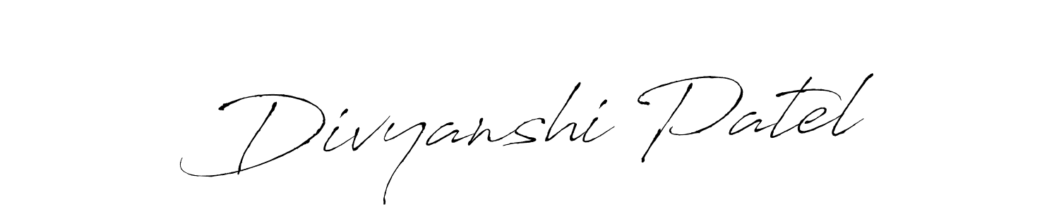 How to make Divyanshi Patel signature? Antro_Vectra is a professional autograph style. Create handwritten signature for Divyanshi Patel name. Divyanshi Patel signature style 6 images and pictures png