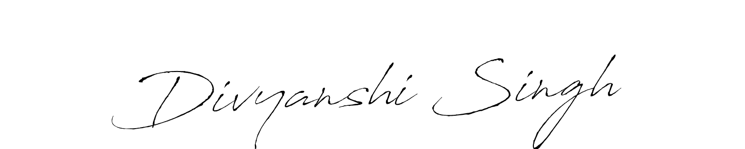 How to make Divyanshi Singh signature? Antro_Vectra is a professional autograph style. Create handwritten signature for Divyanshi Singh name. Divyanshi Singh signature style 6 images and pictures png