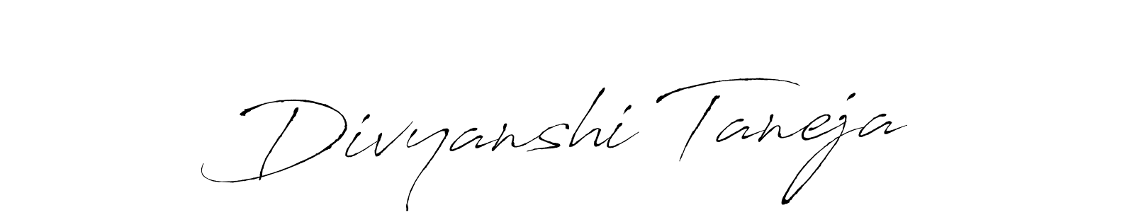 Divyanshi Taneja stylish signature style. Best Handwritten Sign (Antro_Vectra) for my name. Handwritten Signature Collection Ideas for my name Divyanshi Taneja. Divyanshi Taneja signature style 6 images and pictures png